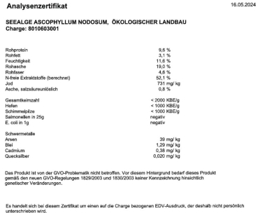 Preview: DHN BIO-Seealge Ascophyllum nodosum 500g